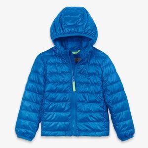Primary pufferJacket kids lightweight with Hood size 12 nwt warm ski sustainable